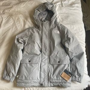 Youth North Face Down Parka - Gray (NWT)